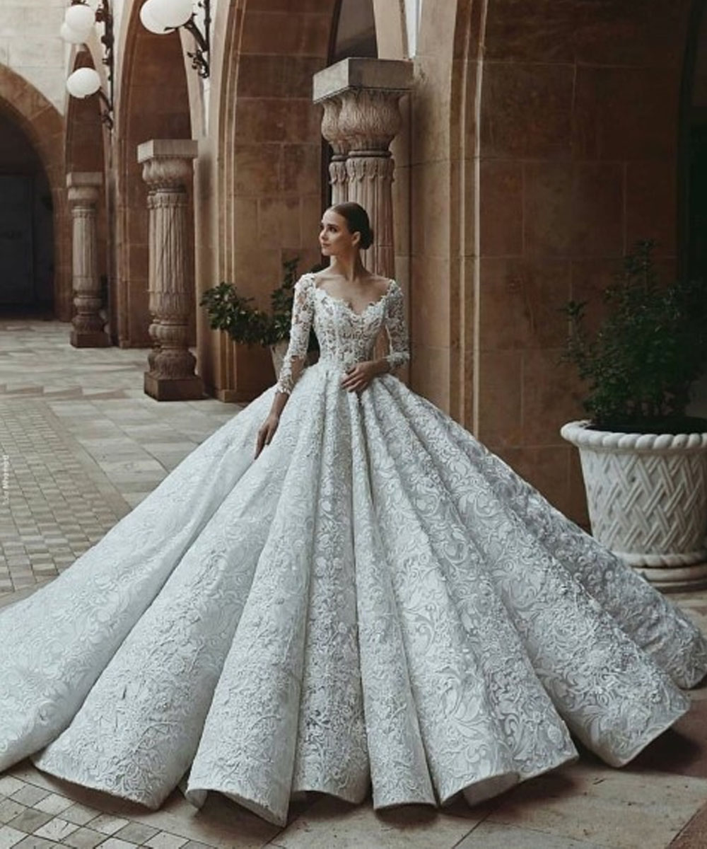 لباس عروس پف دار